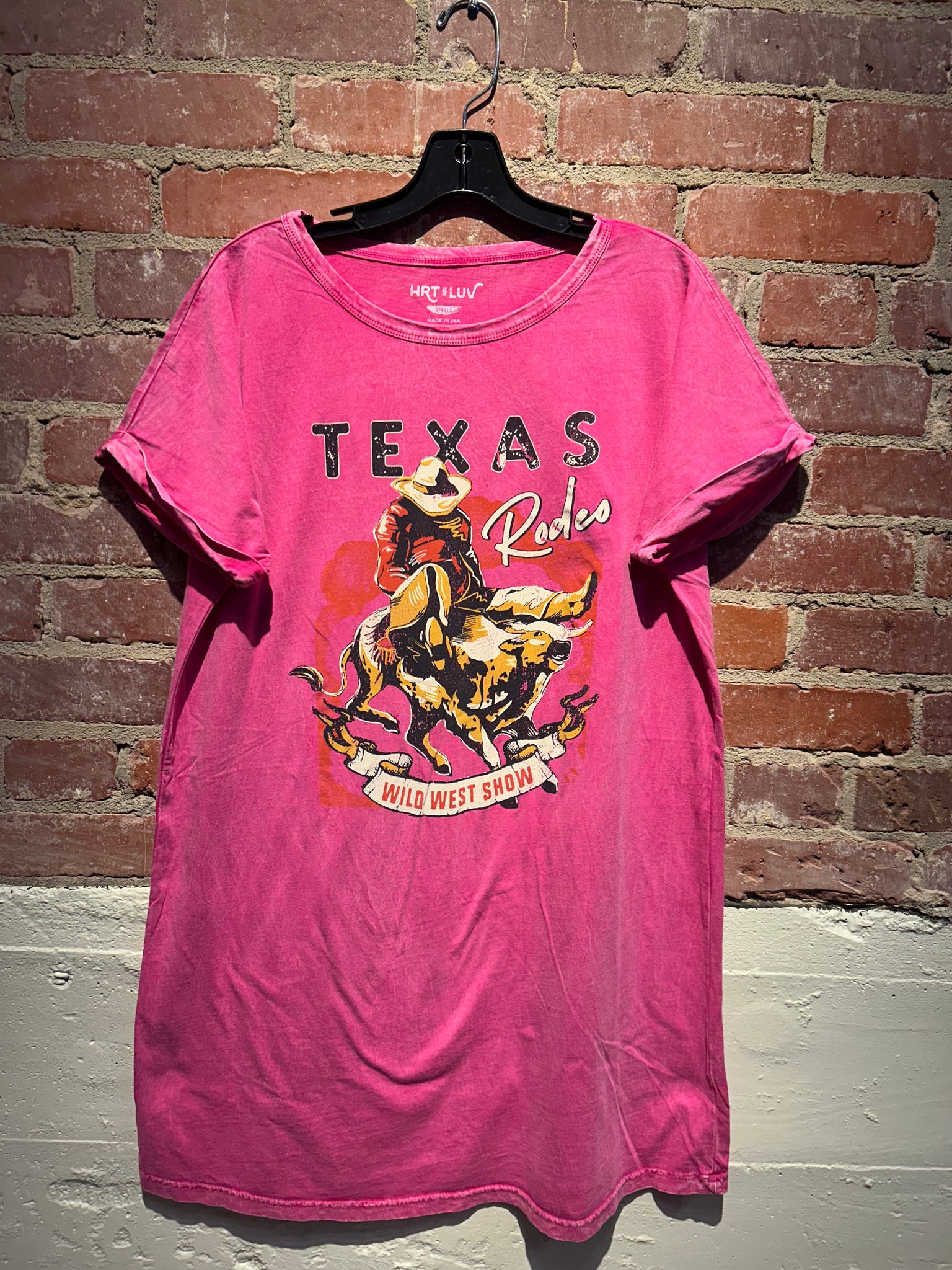 Texas Rodeo Grahpics T-Shirt Dress