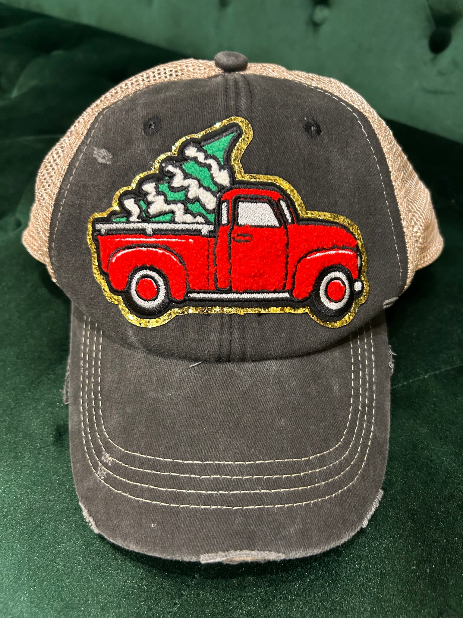 Vintage Christmas Truck Hat