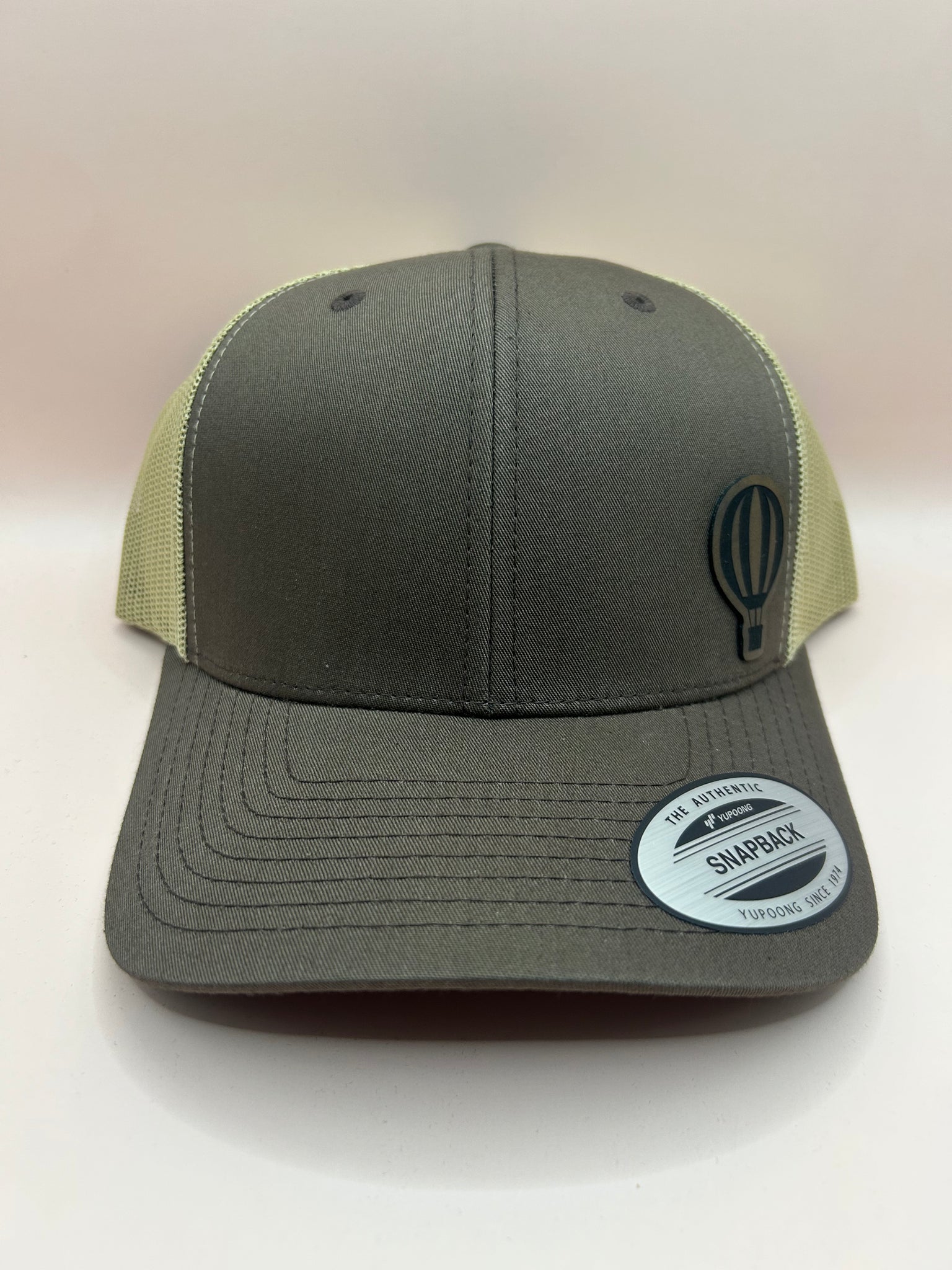 Hot Air Balloon Engraved Patch Snapback Trucker Hat