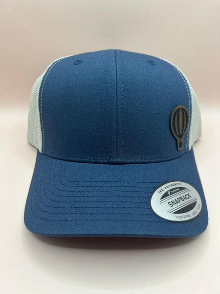 Hot Air Balloon Engraved Patch Snapback Trucker Hat
