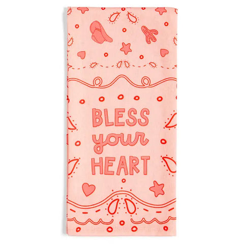 Bless Your Heart Western Tea Towel