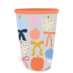 Fall Bow and Pumpkin Coffee Sleeves