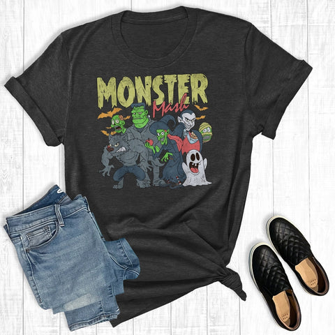 Retro Halloween Monster Mash S/S Shirt