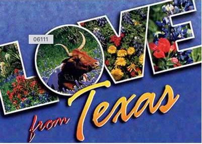 Love from Texas Postcard