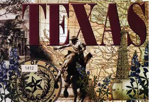 Texas Map Collage Postcard