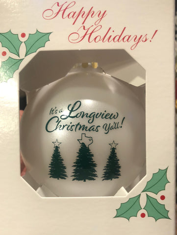 White Shatterproof Christmas Ornament