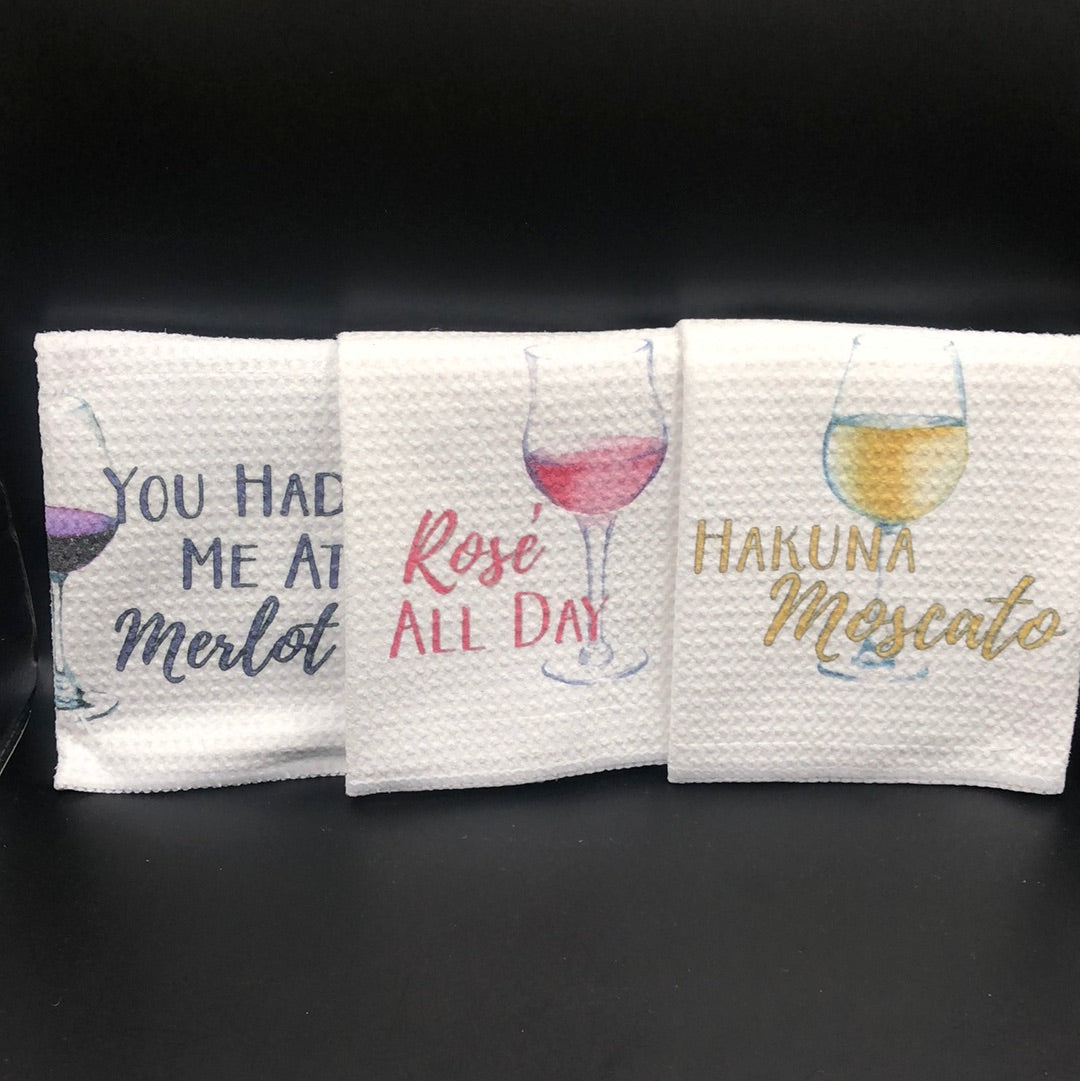 3 Pack of Kitchen Wine Towels